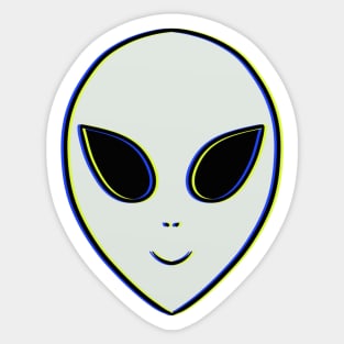 Happy Alien Sticker